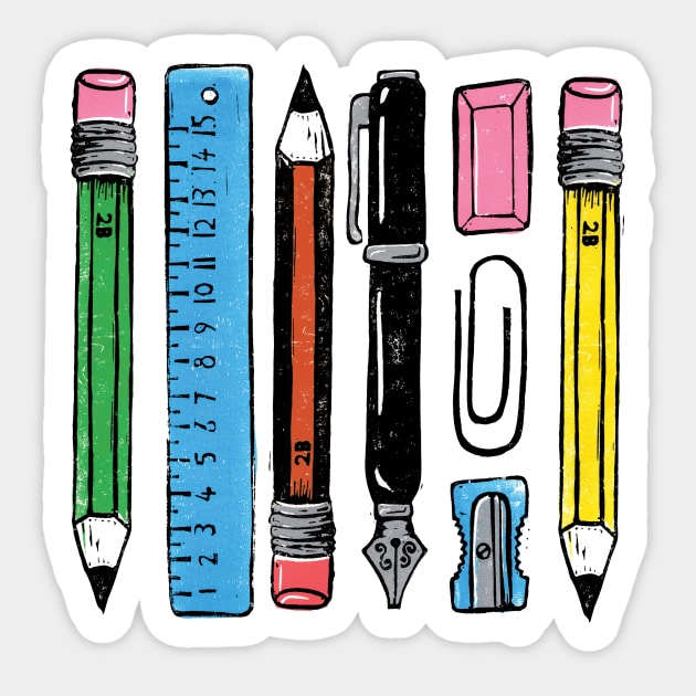 Pens and Pencils Sticker by Woah there Pickle